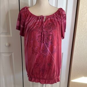Wrangler Women's Red Boho Blouse